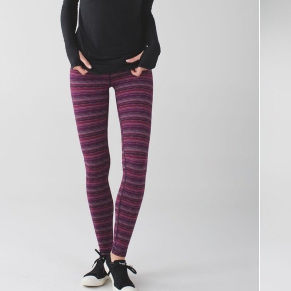 Lululemon Wunder Under Pant III Space Dye Twist Regal Plum Alarming